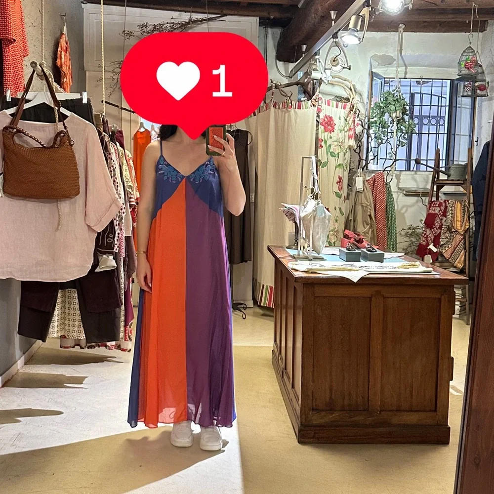 Lola Casademunt Color block Maxi Dress - Picture 1 of 5